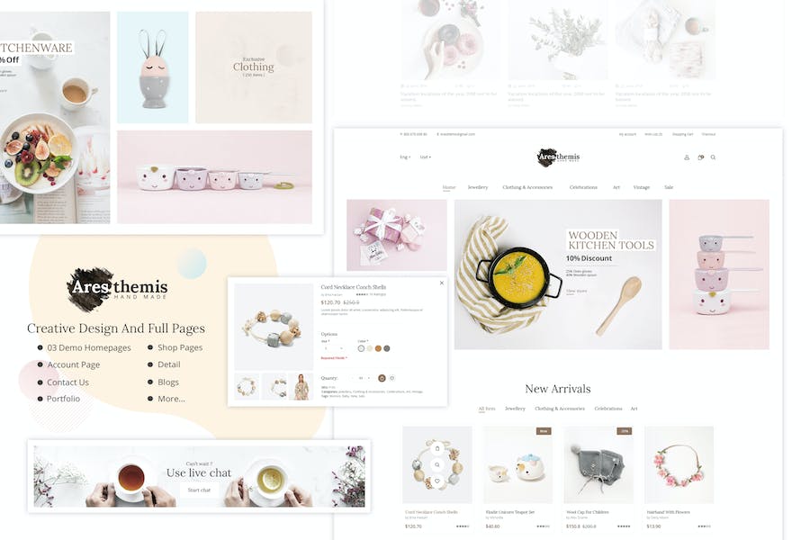 Premium Ares & Themis Ecommerce PSD Template  Free Download