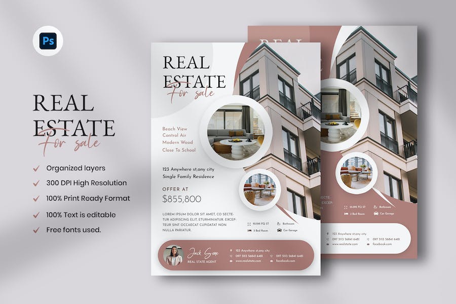 Premium Real Estate Flyer Template  Free Download