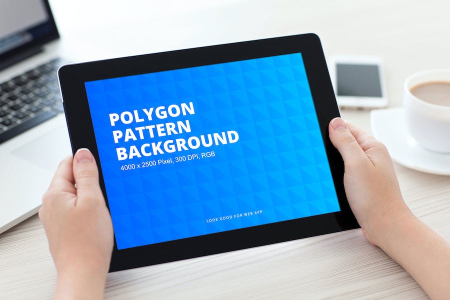 Premium Polygon Pattern Background  Free Download
