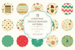 Banner image of Premium 15 Christmas Seamless Patterns  Free Download