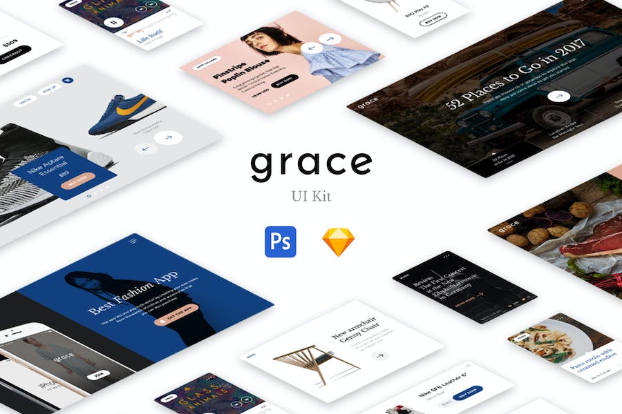 Premium Grace UI Kit  Free Download