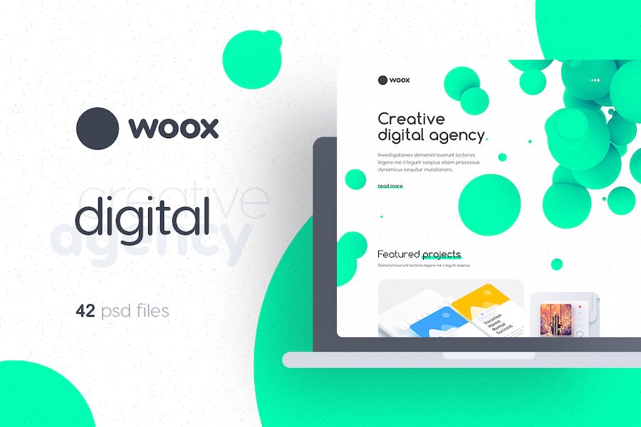 Premium Woox Creative Digital Agency PSD Template  Free Download
