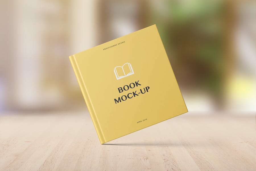 Premium Hard Cover Square Book Mockup Set 2  Free Download
