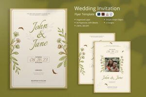 Banner image of Premium Pekan Wedding Invitation Flyer  Free Download