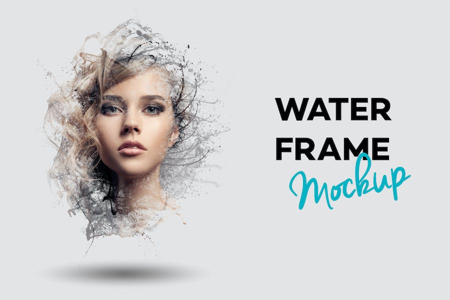 Premium  Water Frame Mockup  Free Download