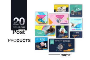 Banner image of Premium 20 Facebook Post Banner Products  Free Download