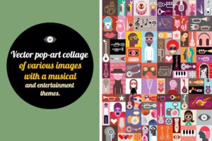 Premium Pop Art Vector Collage Free Download