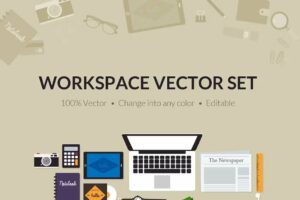 Premium Flat Creative Workspace Tools Free Download