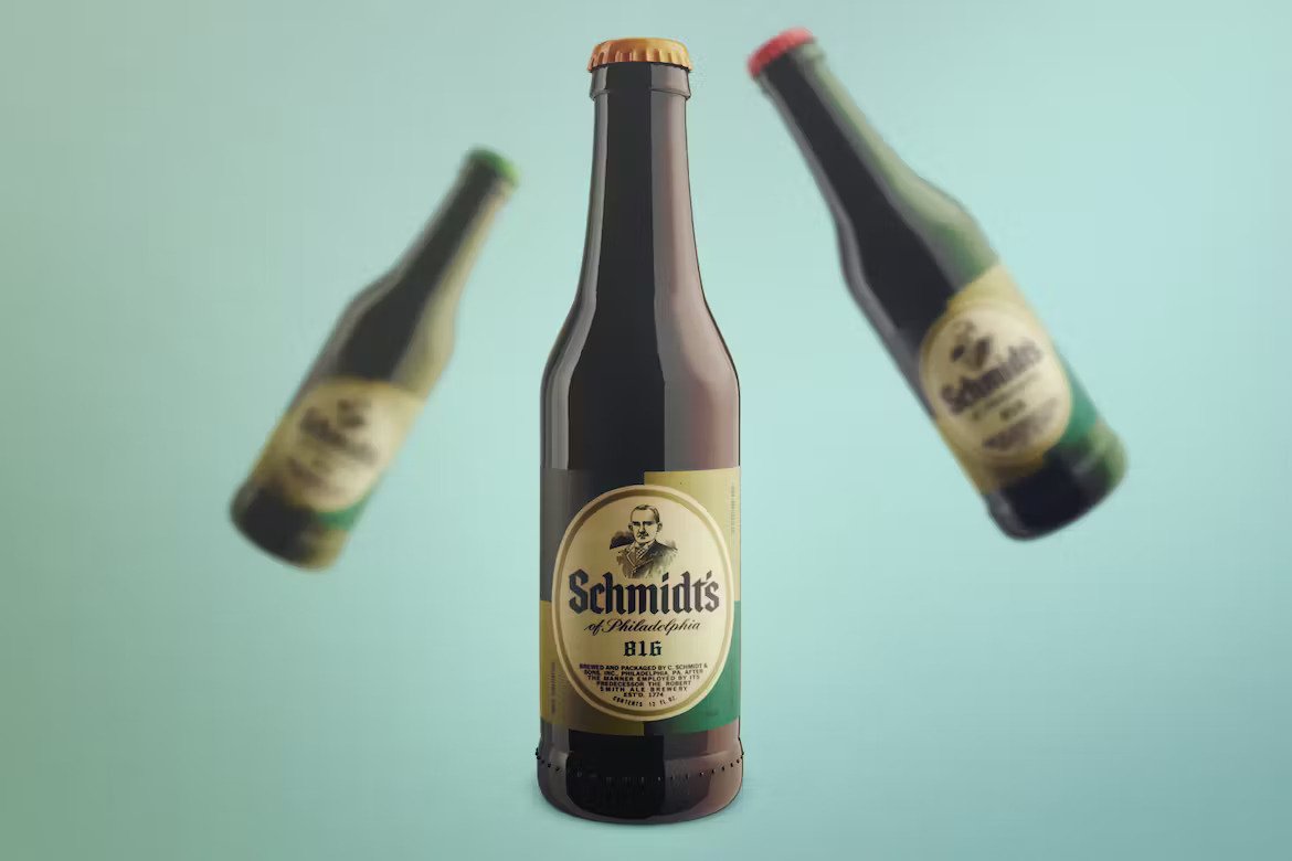 Premium Realistic Beer Bottle Mock-Up Template  Free Download