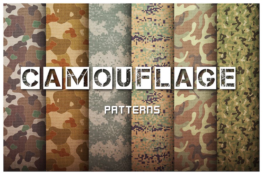 Premium Camouflage Patterns Set  Free Download