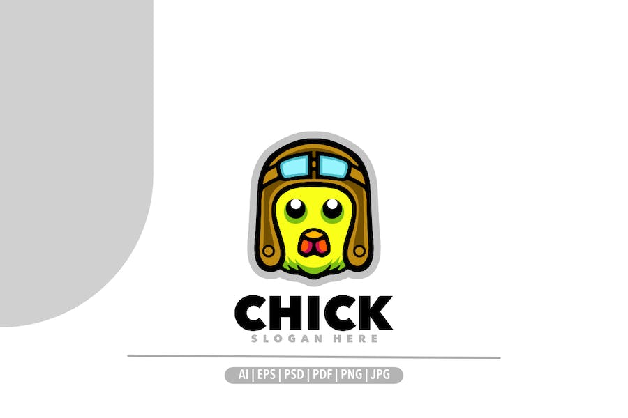 Premium Chick Pilot Logo  Free Download