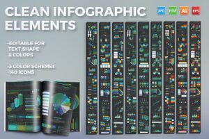 Banner image of Premium Clean Infographics  Free Download