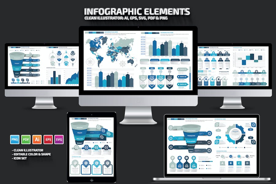 Premium Infographic Elements Design  Free Download