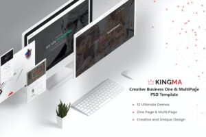 Banner image of Premium Kingma Creative Business One Multipage PSD Templat  Free Download