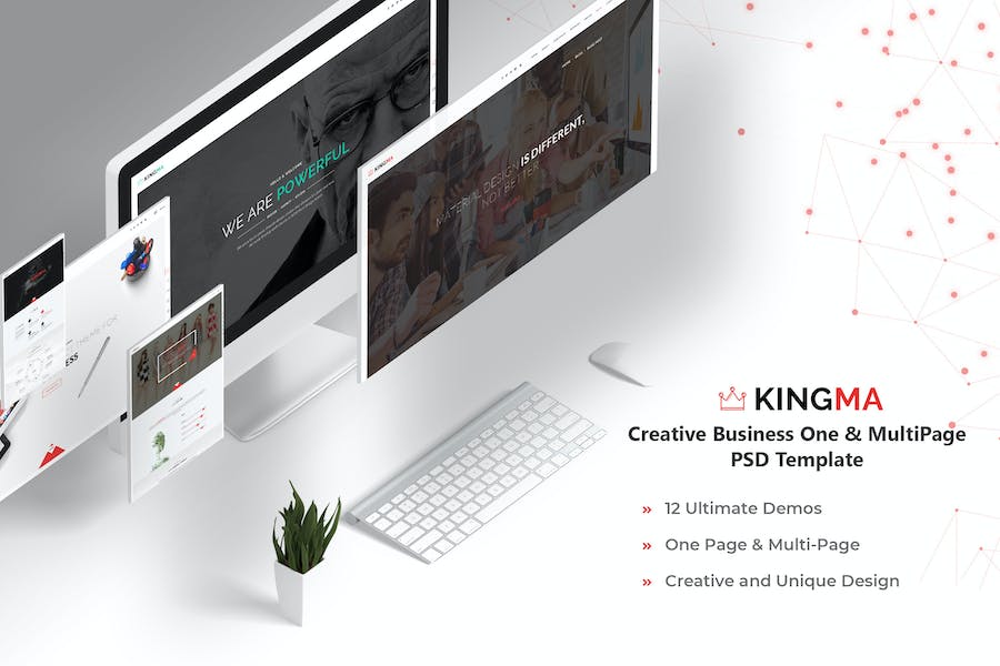 Premium Kingma Creative Business One Multipage PSD Templat  Free Download