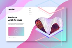 Banner image of Premium Modern Architecture Banner Landing Page  Free Download