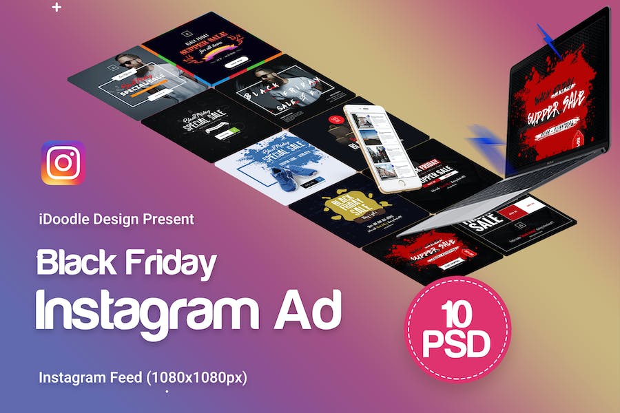 Premium Black Friday Instagram Banners Ads – 10psd  Free Download