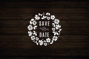 Premium Floral Wreath Save The Date Free Download