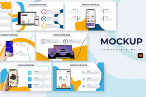 Premium Business Mockup Devices Illustrator Infographics Free Download