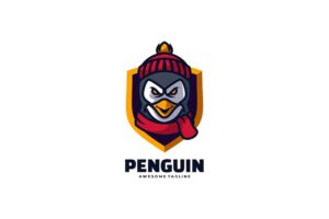 Banner image of Premium Penguin Mascot Cartoon Logo  Free Download