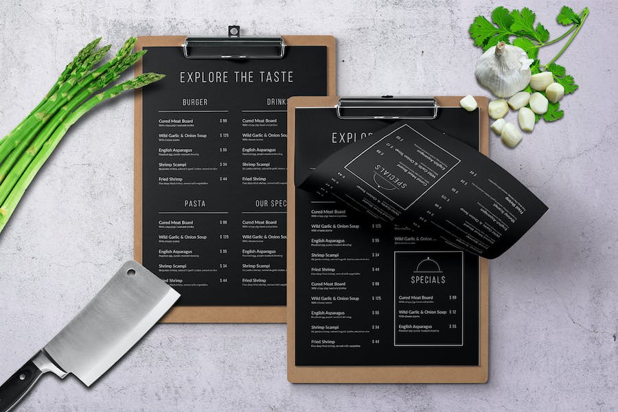 Premium Muller’s Single Page A4 Letter Menu  Free Download