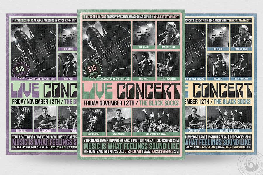 Premium Live Concert Flyer Template   Free Download