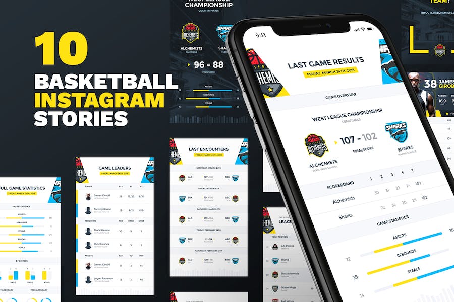 Premium 10 Basketball Instagram Stories  Free Download