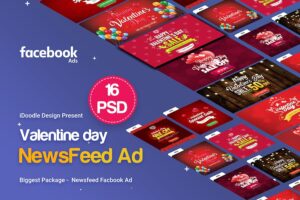 Banner image of Premium Newsfeed Valentines Day Banners Ad 16 PSD  Free Download