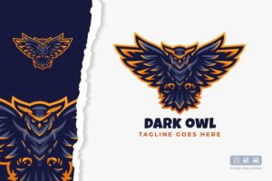 Banner image of Premium Dark Owl Logo Template  Free Download