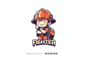 Banner image of Premium Fireman Mascot  Free Download