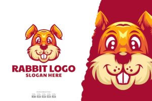 Banner image of Premium Rabbit Cartoon Character Mascot Vector Logo  Free Download
