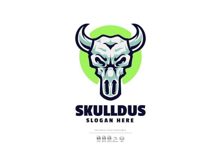 Premium Goat Skull Mascot Logo  Free Download