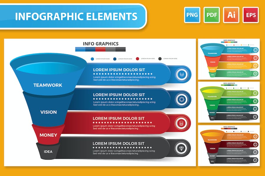 Premium Funnel Infographics  Free Download