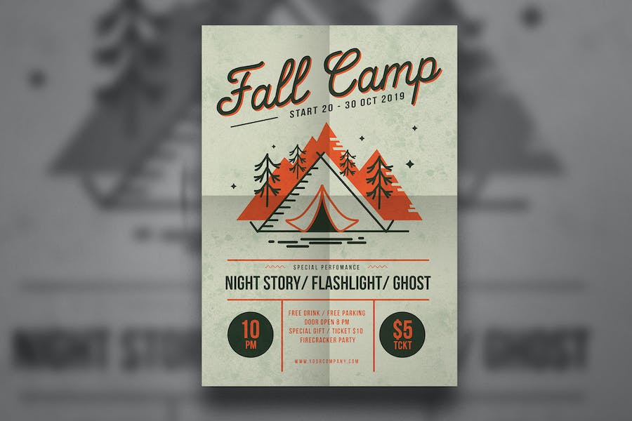Premium Fall Camp Flyer  Free Download