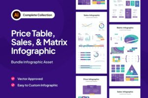 Banner image of Premium Price Table Infographic Asset Illustrator  Free Download