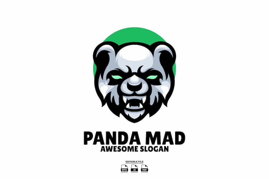 Premium Panda Head Mascot Logo Design  Free Download