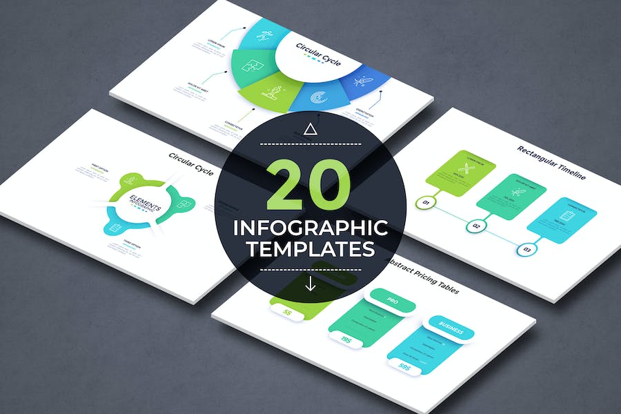 Premium 20 Infographic Templates v.13  Free Download