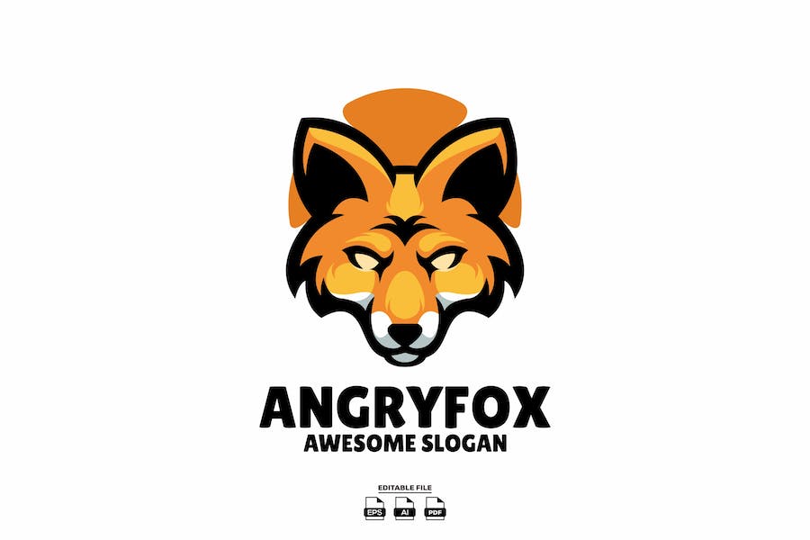 Premium Fox Head Illustration Logo Design  Free Download