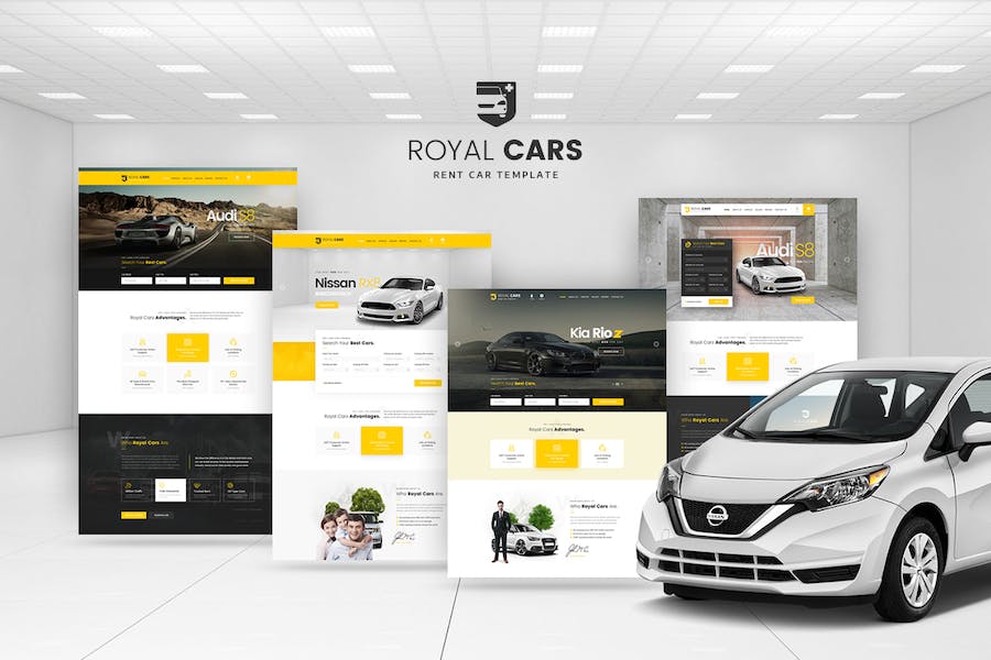 Premium Royal Cars Rent Car PSD Template  Free Download