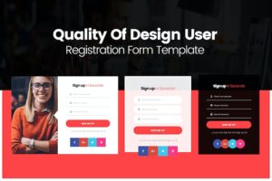 Banner image of Premium Quality of Design User Registration Form Template  Free Download