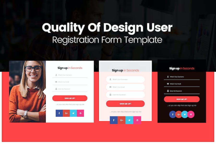 Premium Quality of Design User Registration Form Template  Free Download