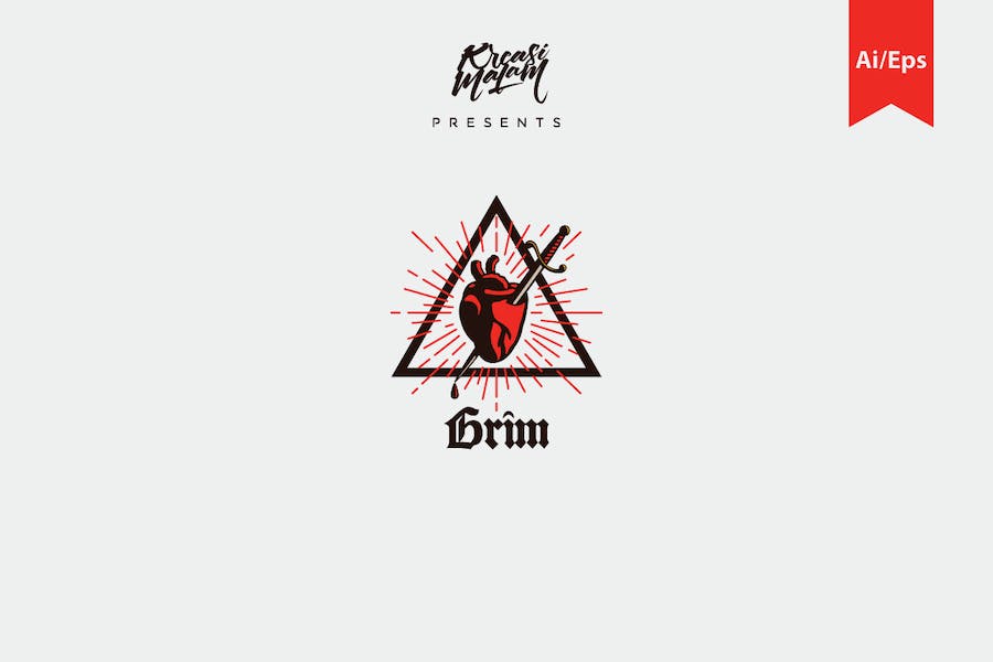 Premium Grim Logo Template  Free Download