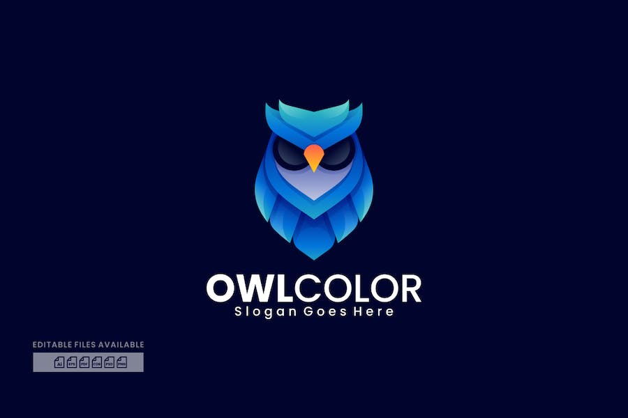 Premium Owl Gradient Colorful Logo  Free Download