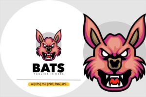 Banner image of Premium Bat Head Logo  Free Download