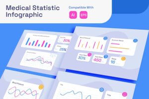 Banner image of Premium Medical Statistic Infographic  Free Download