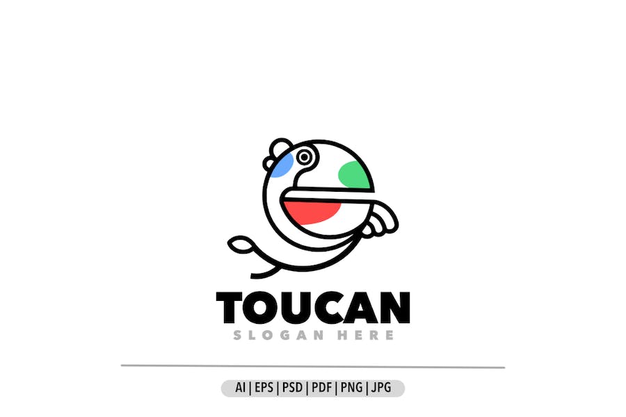Premium Toucan Simple Logo  Free Download