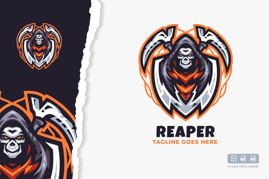 Premium Reaper Logo Template  Free Download