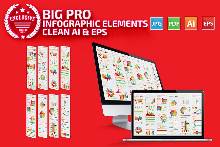 Premium Infographics Elements Template  Free Download