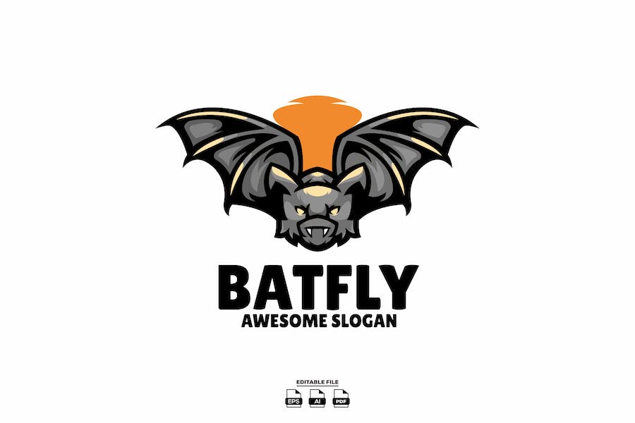 Premium Bat Mascot Illustration Logo Design  Free Download