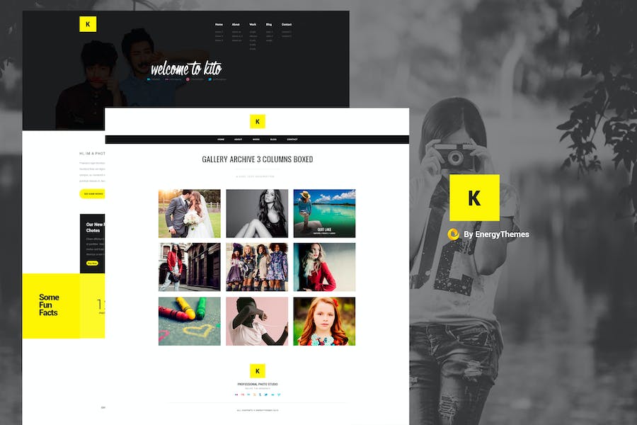 Premium Kito Photography PSD Template  Free Download